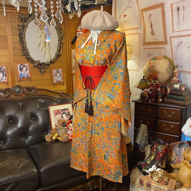 着物リメイクワンピース3415 YOKA KIMONO✂︎世界に一点の着物リメイクブランド | あなたの