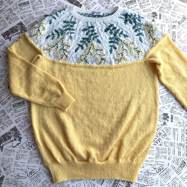丸ヨークセーター　ミモザ