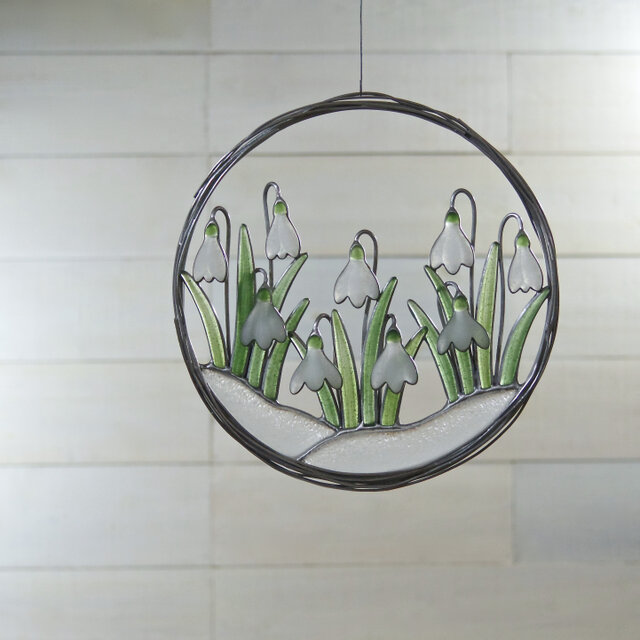 ガラスのリース［雪解け］Ｌ