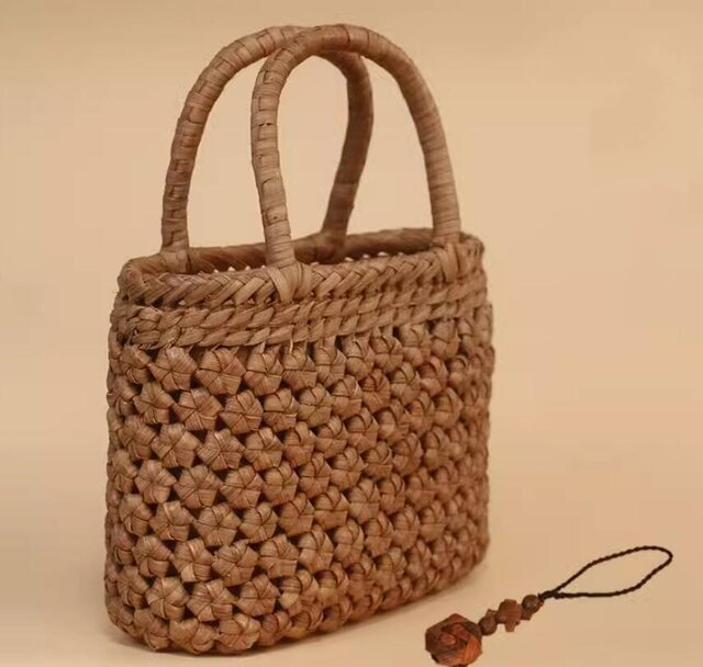 山葡萄 蔓 バック かご 籠 網代編み ハンドバッグ 着服 山葡萄