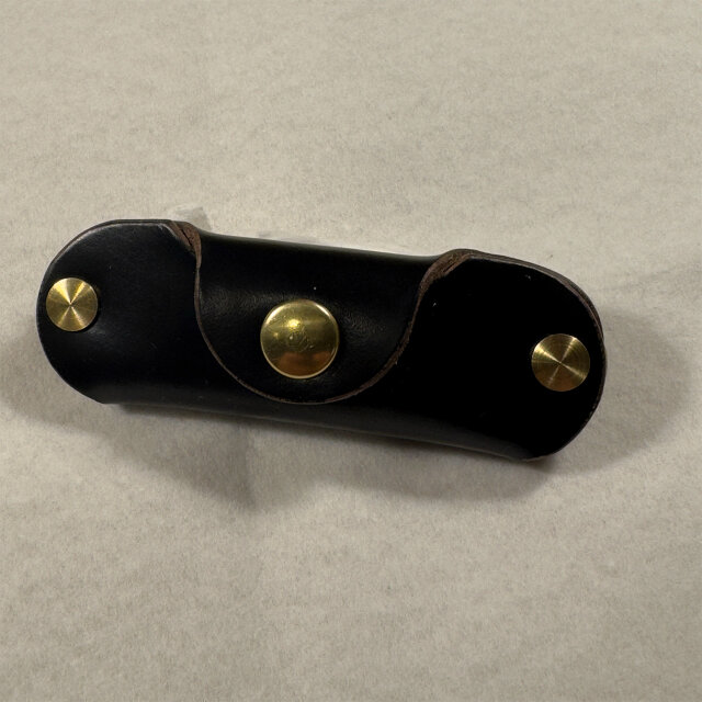 HORWEEN クロムエクセル(茶芯)トラッカーウォレット＋キーホルダー HORWEEN クロムエクセル 茶芯黒 経年変化 約1年以上使用