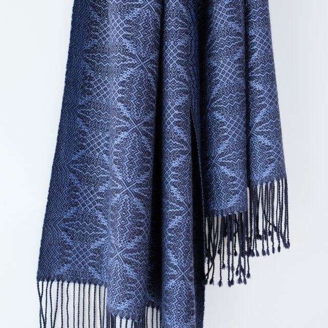 手織りカシミヤシルクストール【柊華＊06】