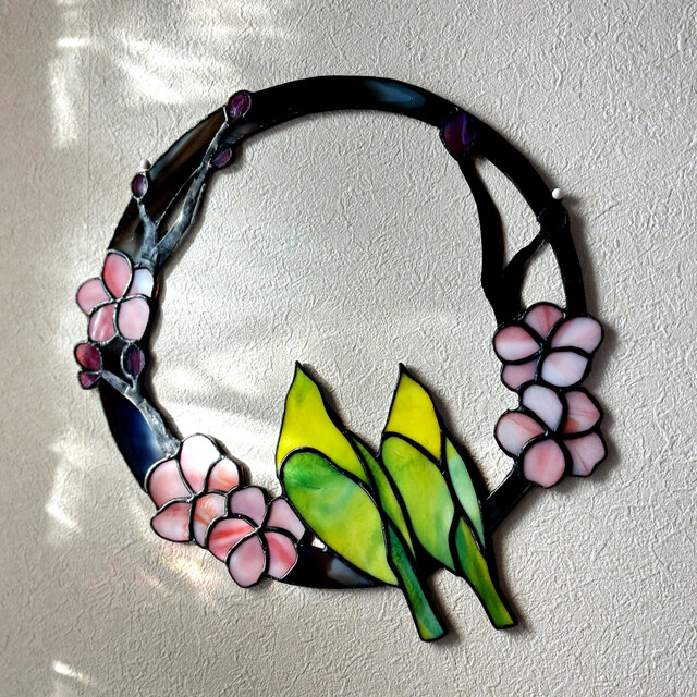 ステンドグラス サンキャッチャー『春うらら』