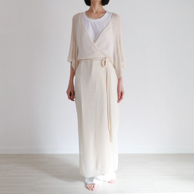 ◆即納◆Ascella[アスケラ] ロングカバーカーディガン / ビーチサンド・ベージュ