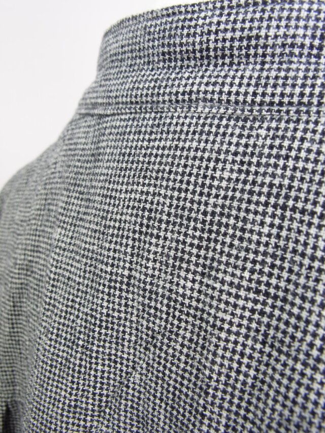 2025春夏 SALE】 綿麻千鳥格子コートワンピース フプリング