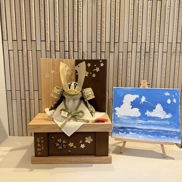 松刀（しょうとう）6号兜 寄木細工（よせぎざいく）収納飾り | iichi