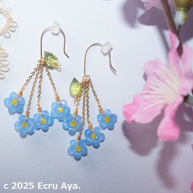 *True love*勿忘草をイメージしたピアス