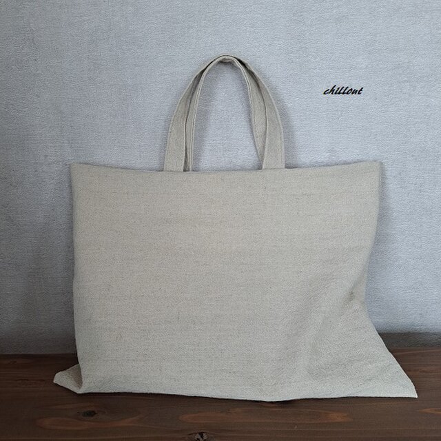 【リネン】レッスンバッグ：ナチュラルリネン【0807】