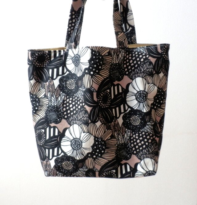 トートバック　ミニ　北欧風フラワー