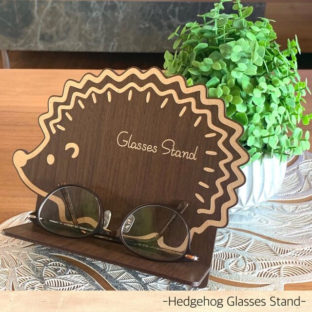 【送料無料】Hedgehog Glasses Stand 眼鏡スタンド メガネ ハリネズミ 卓上メガネ掛け メガネスタンド