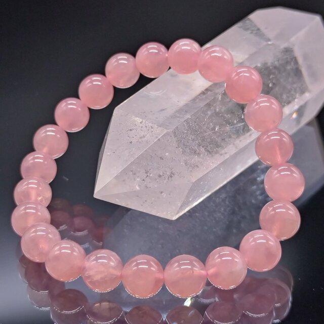 ローズクォーツ・8mm・紅水晶・【ディープタイプ・最高品質】ブレスレット