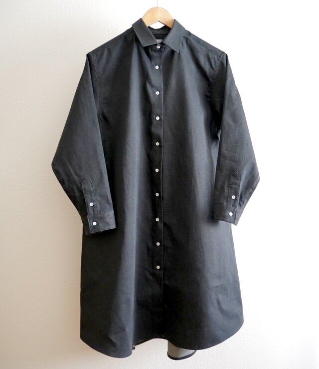 【播州織　デニム】 顔料染め　シャツワンピース　コート