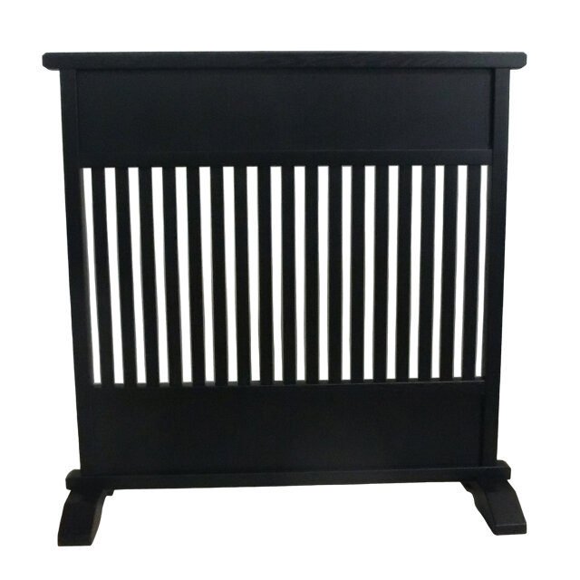 杢目が美しい わけあり ブラック 間仕切り 和風衝立 ② W90xD30xH90