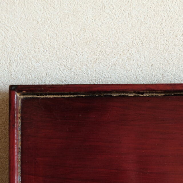 濃く美しい色味◇漆塗り脚付き膳 盆 古物 古民家 骨董・antiques 明治