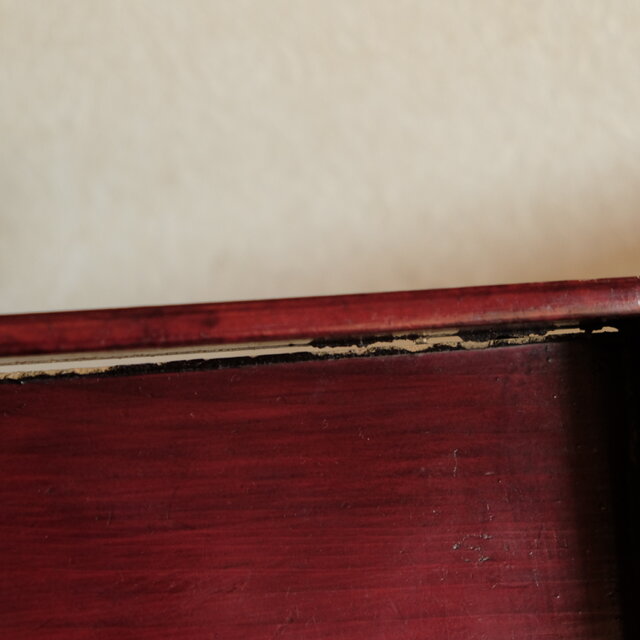 濃く美しい色味◇漆塗り脚付き膳 盆 古物 古民家 骨董・antiques 明治