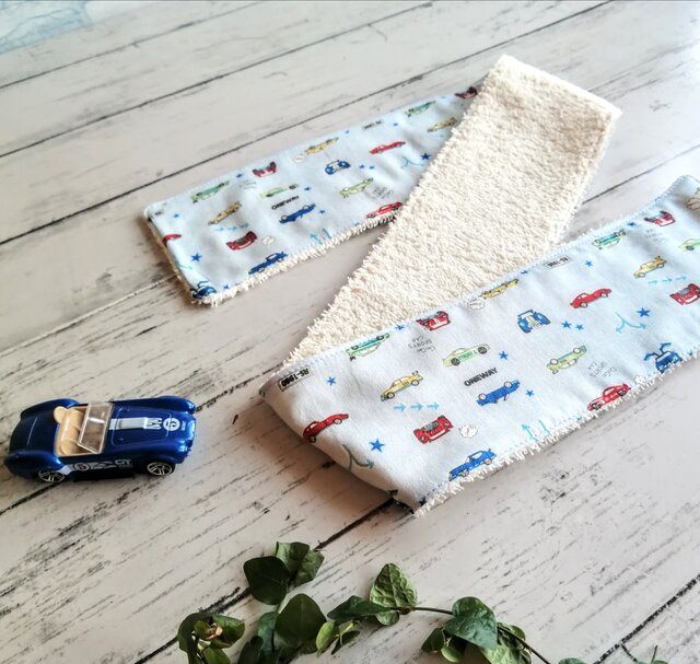 乾布摩擦タオル スポーツカー ダブルガーゼ コットンタオル 水色