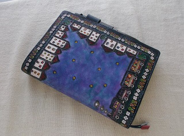 ほぼ日手帳仕様 B6サイズレザー手帳カバー 刻印＆拭き染め