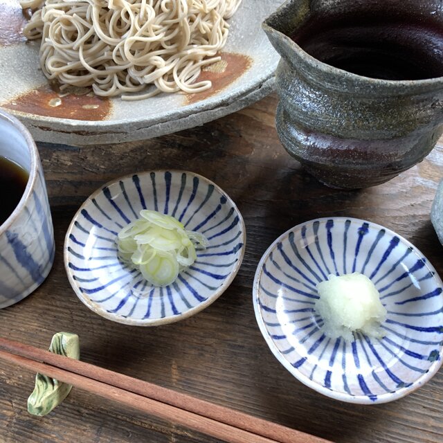 そば薬味皿｜粉引十草（麦藁手）｜蕎麦の時間に寄り添う小皿 | iichi