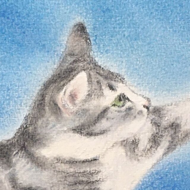 パステル画（原画）空。 パステル画 クレヨン色の空