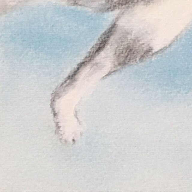 パステル画（原画）空。 パステル画 クレヨン色の空