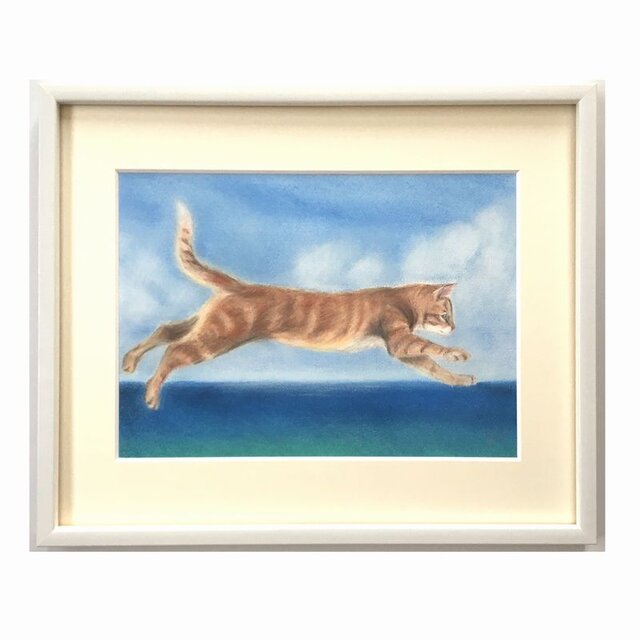 超える（パステル画　原画）４号