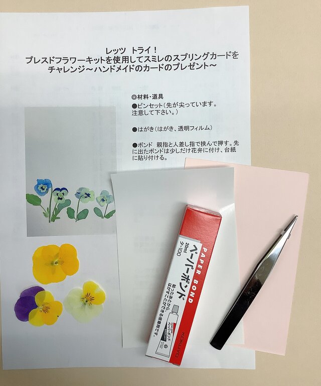 春！スミレのスプリングカードを作れるキット
