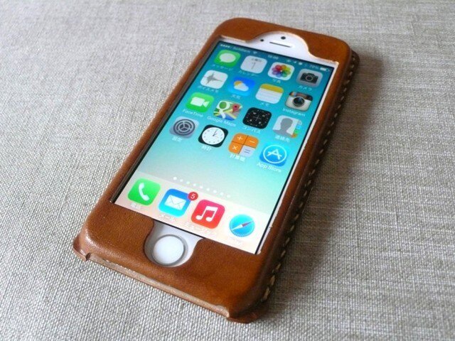 【受注制作】iPhoneケース《5/5S/SE専用》|ブラウンの画像1枚目