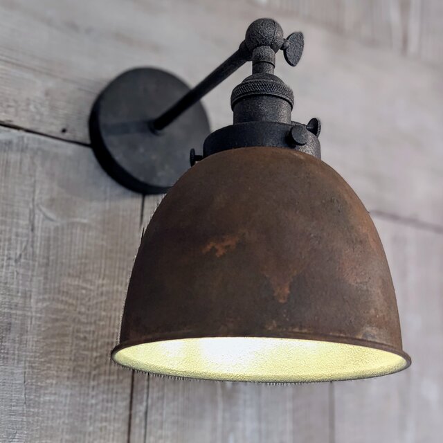 【赤錆加工】インダストリアルなwall lamp 受注生産品