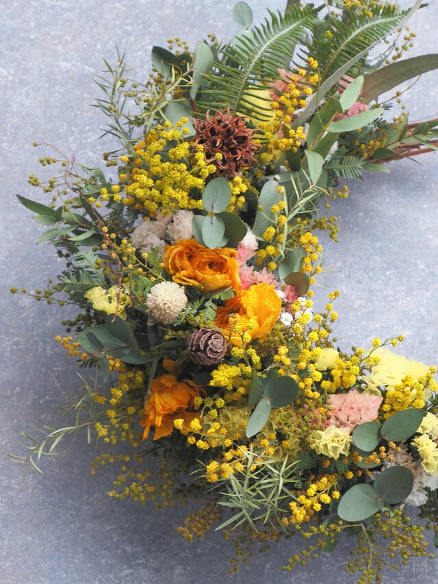 ミモザの三日月リース 【公式通販】