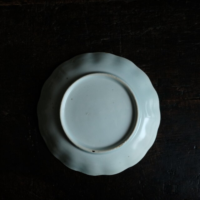 蝙蝠と果実◇伊万里 蝙蝠文染付中皿 骨董/antiques丁寧な暮らし 江戸