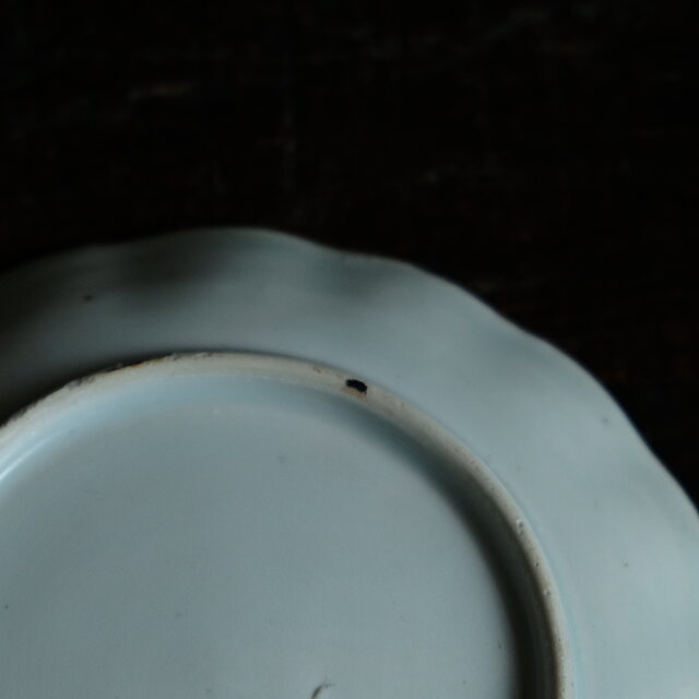 蝙蝠と果実◇伊万里 蝙蝠文染付中皿 骨董/antiques丁寧な暮らし 江戸