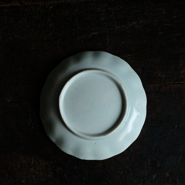 蝙蝠と果実◇伊万里 蝙蝠文染付中皿 骨董/antiques丁寧な暮らし 江戸