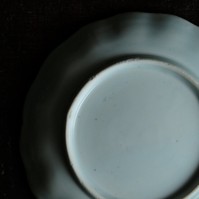 蝙蝠と果実◇伊万里 蝙蝠文染付中皿 骨董/antiques丁寧な暮らし 江戸