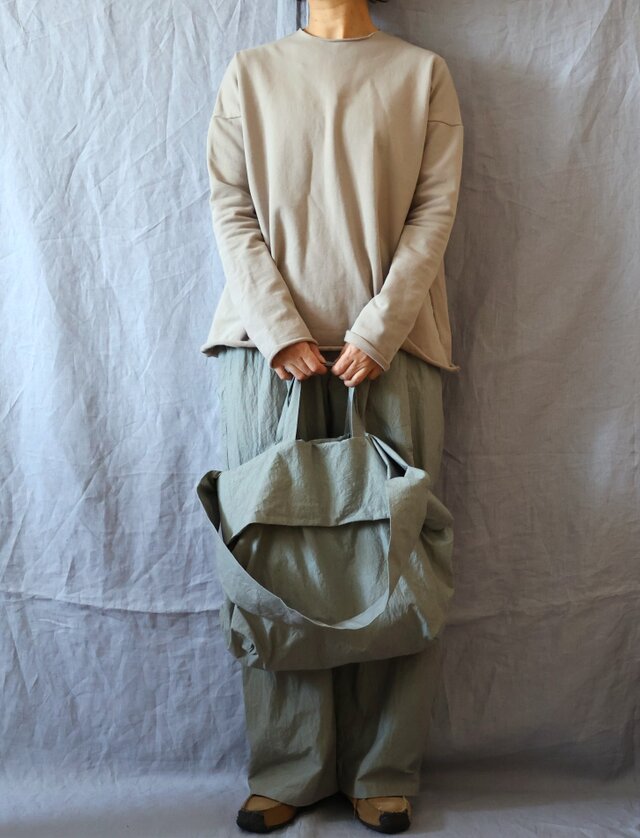 【受注制作】4色展開/コットンタイプライター　2wayショルダートートBAG〈大〉