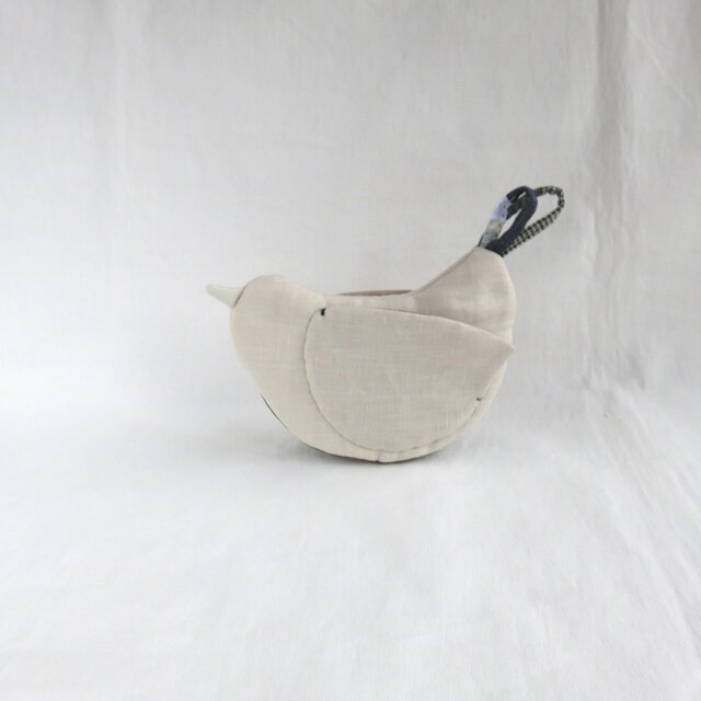 とりミトン　　アイスグレー　　受注制作