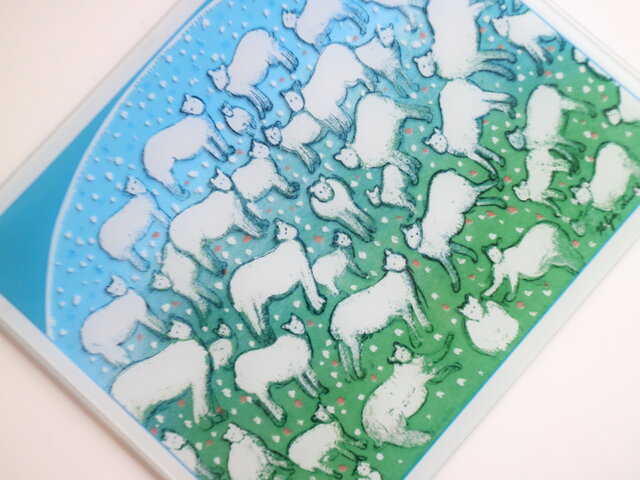 Peace to the world ガラスの壁飾り 羊 ヘルヤ アラビア ARABIA / Helja ヘルヤ peace of the world ガラスの壁飾り 羊