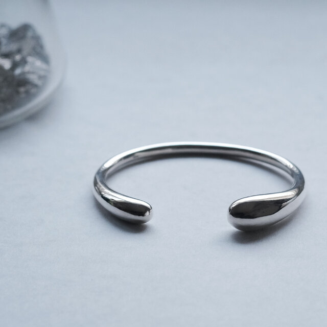 ダブル ドロップ オープン バングル シルバー925