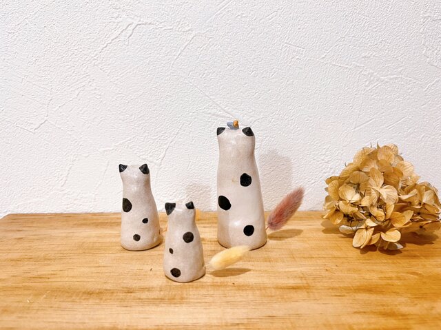 ハンドメイドのドライフラワー猫 ハンドメイドのドライフラワー猫