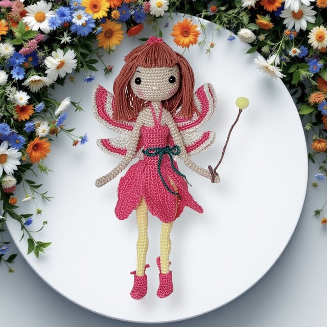 あみぐるみ・妖精 Flower Fairy