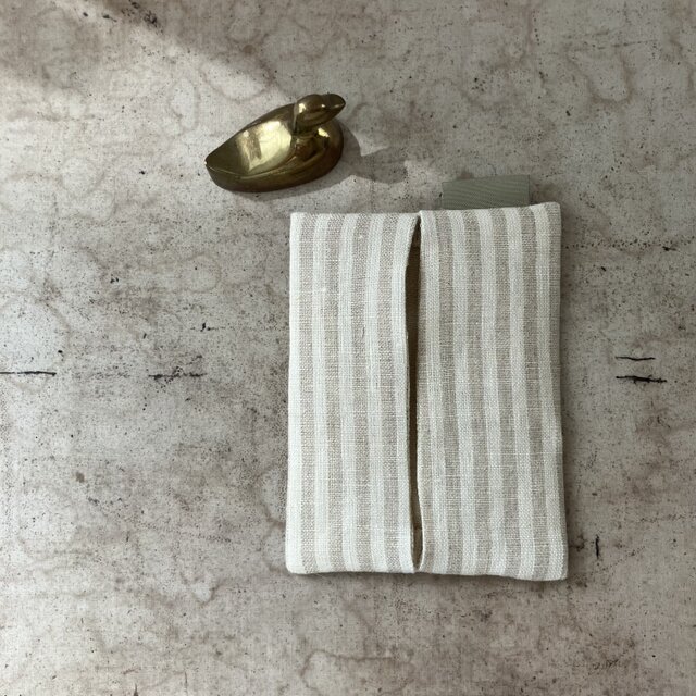 ふんわりストライプのティッシュケース(636)