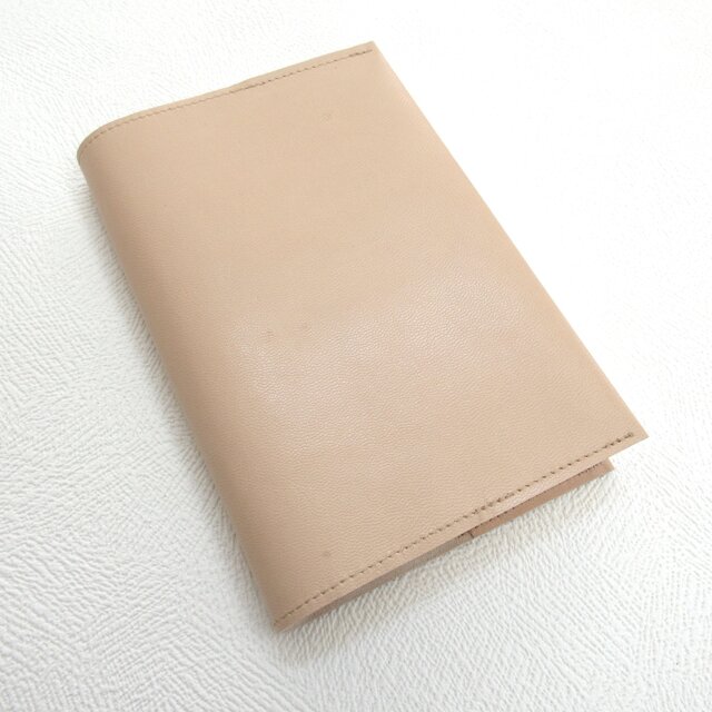ハヤカワ文庫トールサイズ対応♪《ゴートスキン》シンプルイズベスト・一枚革のブックカバー・ベージュ・0875