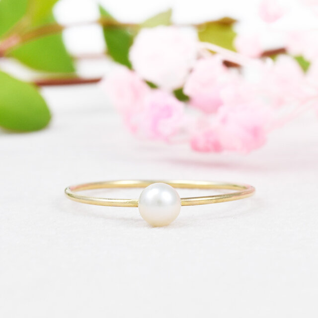 K10 ベビーパール あこや真珠 リング CH029CIBS