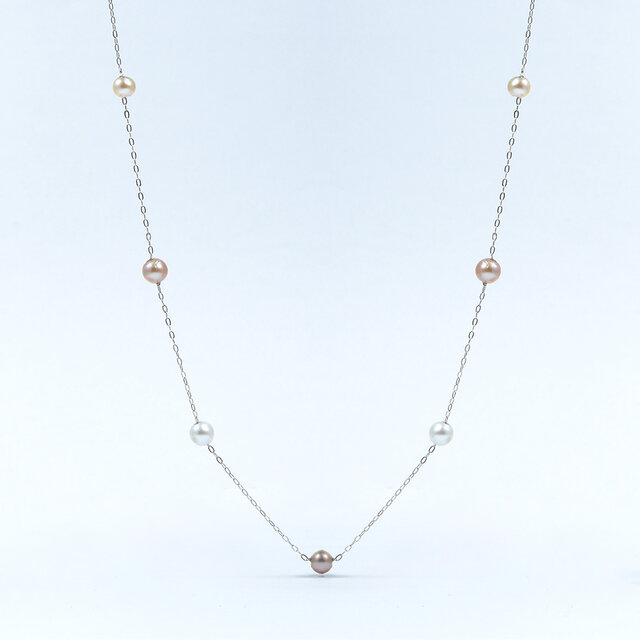 SV925 淡水パール キャンディマルチカラー ネックレス CH080CIBS