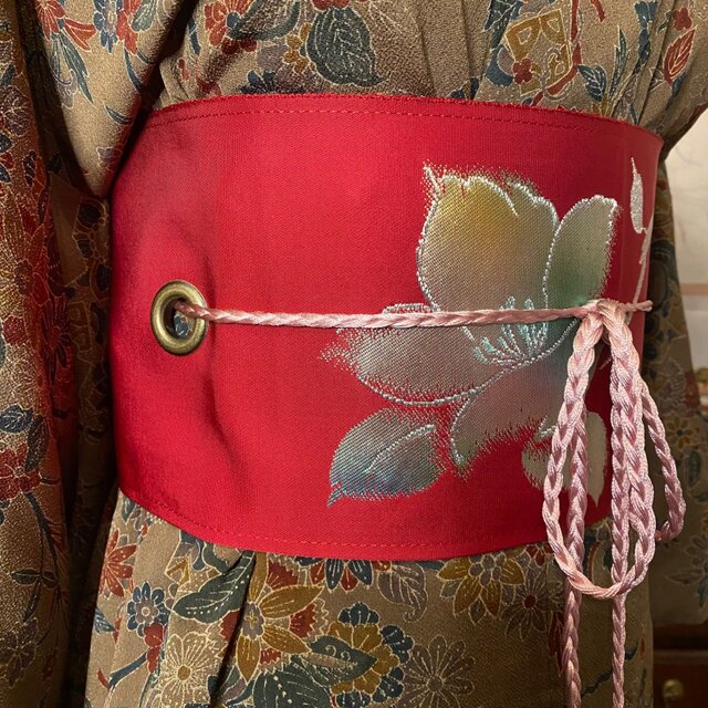 着物リメイクワンピース3495 和洋折衷 着物 リメイク ロング 丈 ワンピース ドレス 洗える