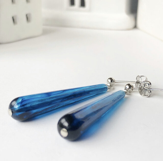 ゆれる♡ロングドロップピアス | iichi 日々の暮らしを心地よくする