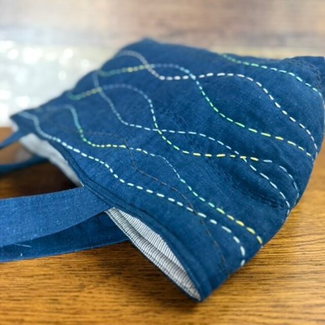 古布刺し子かばん　【4】