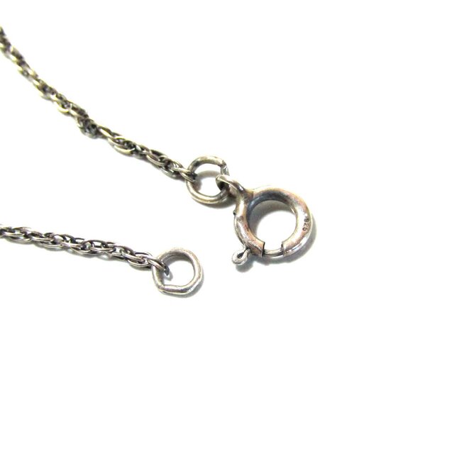 Vintage Silver Jade Flower Design Silver 925 Necklace | iichi 日々