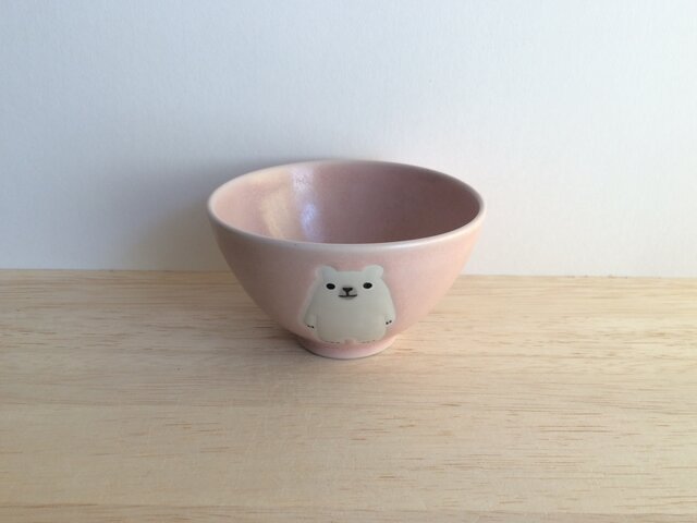 シロクマの茶碗（ピンク） | iichi 日々の暮らしを心地よくする
