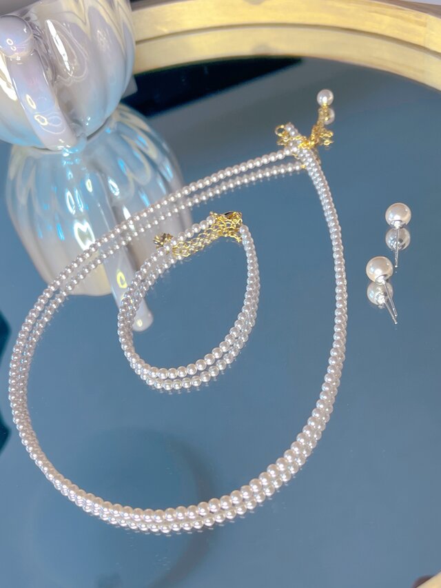 貝パール 上品な輝きを纏う、エレガントなシェルパールジュエリーセット