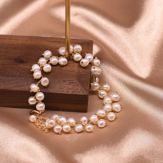 揺れる淡水パールブレスレット｜上品な輝きを手元に